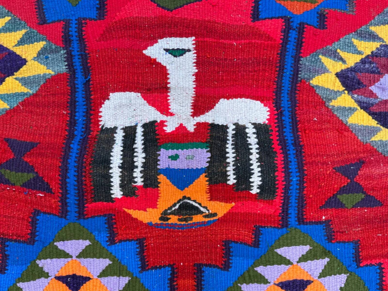 Turkish kilim runner 295x90 cm, vintage kelim rug, eagles and scorpions 2513