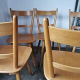 Set of 8 vintage bistro chairs 1960
