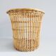big rattan wastebasket, wicker basket, bamboo basket