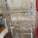 Metal and plexiglass shelf
