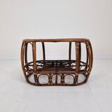 Italian Wicker and Rattan Coffee Table, 1970s