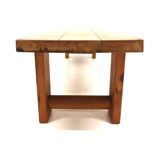 Minimalist pine bench, Sweden, 1970