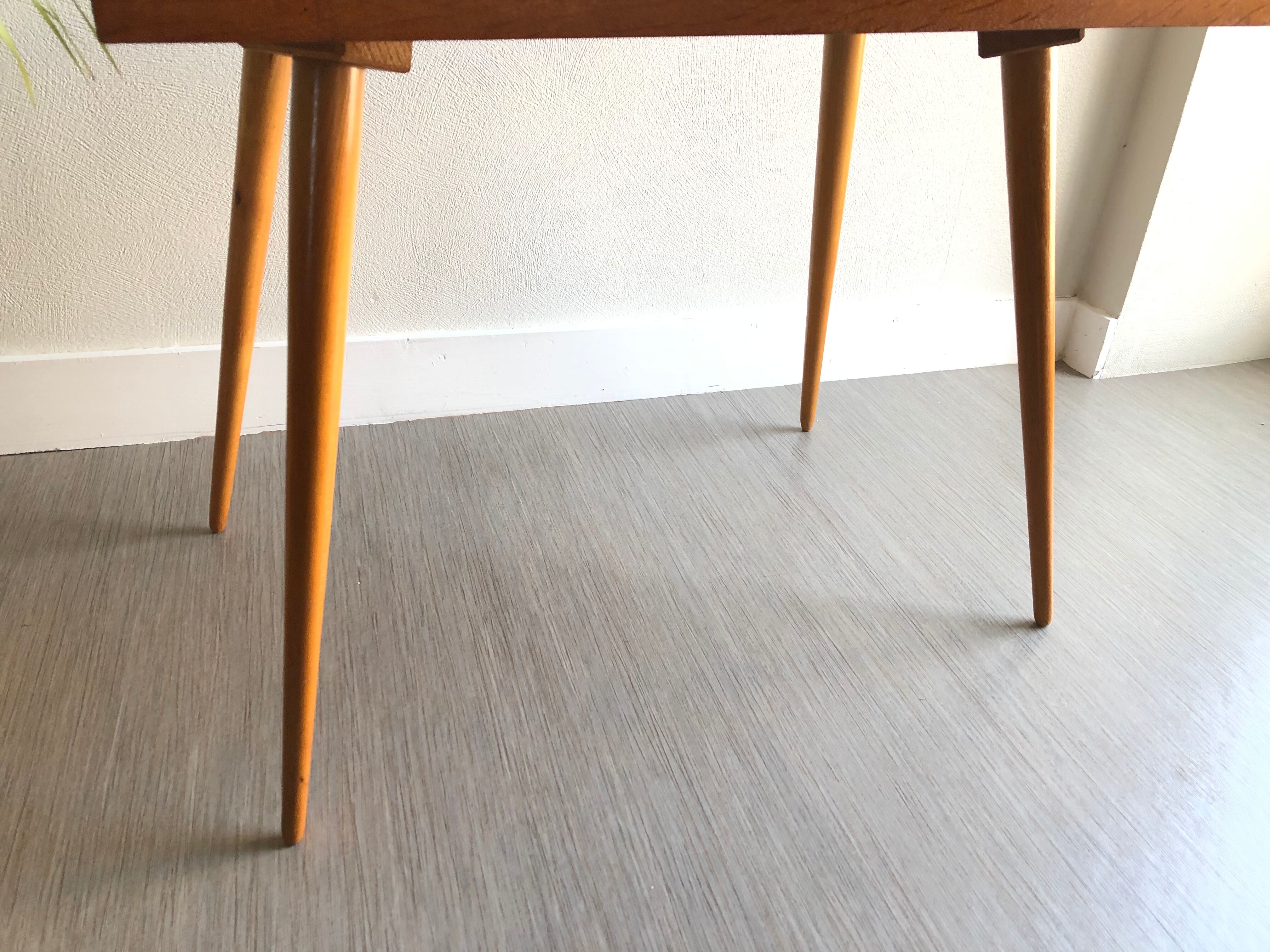 Vintage coffee table compass legs