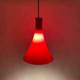 Red and opalin glass suspension.