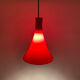 Red and opalin glass suspension.
