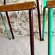 Set of 4 mismatched old school style chairs