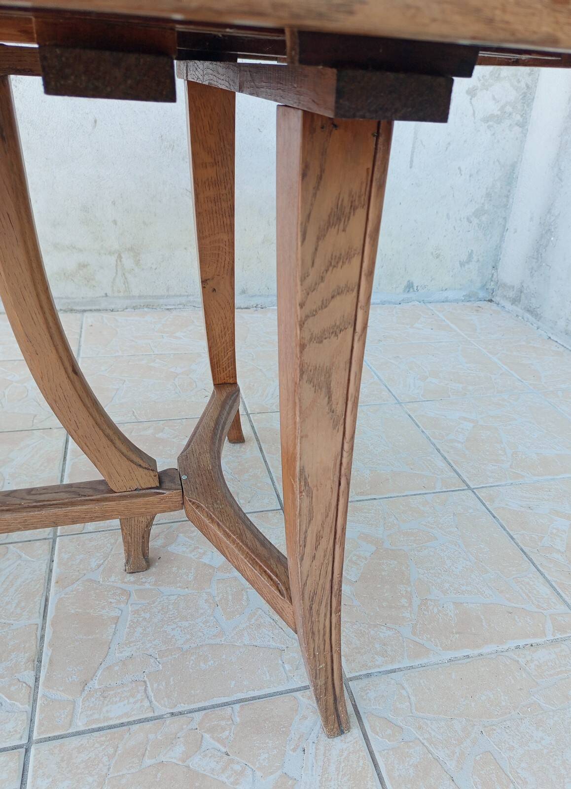 Vintage style Art Nouveau oak table
