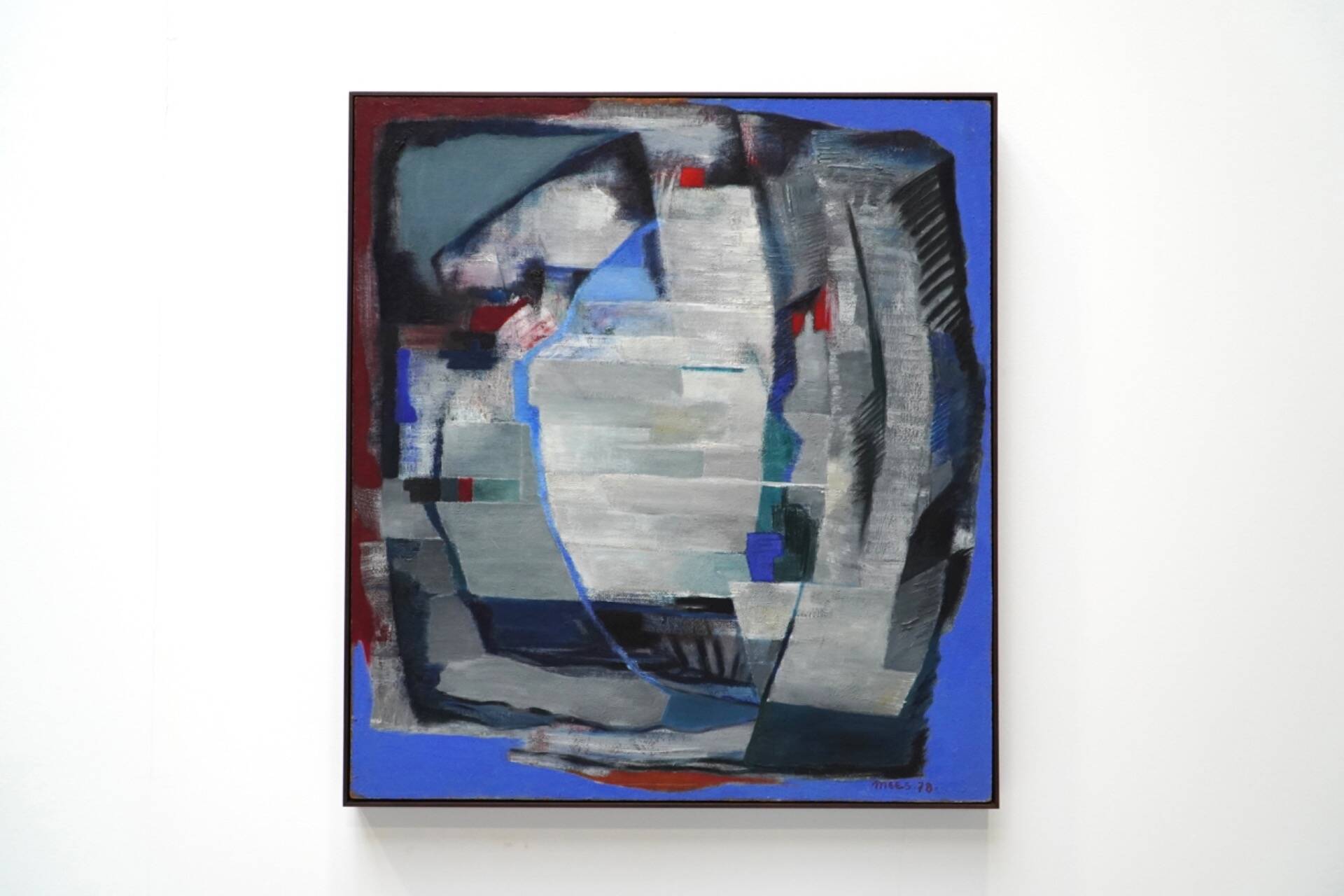 Jozef Mees, Lyrical Abstract Oil on Panel 1978