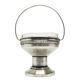 Art Deco sugar bowl, silver-plated brass, crystal, Poland, 1930s
