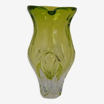 Vase art glass par Josef Hospodka, ancienne tchécoslovaquie, années 1960