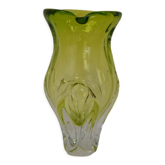 Vase art glass par Josef Hospodka, ancienne tchécoslovaquie, années 1960