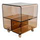 Cubic coffee table on casters in altuglas by Michel Dumas, France 1970
