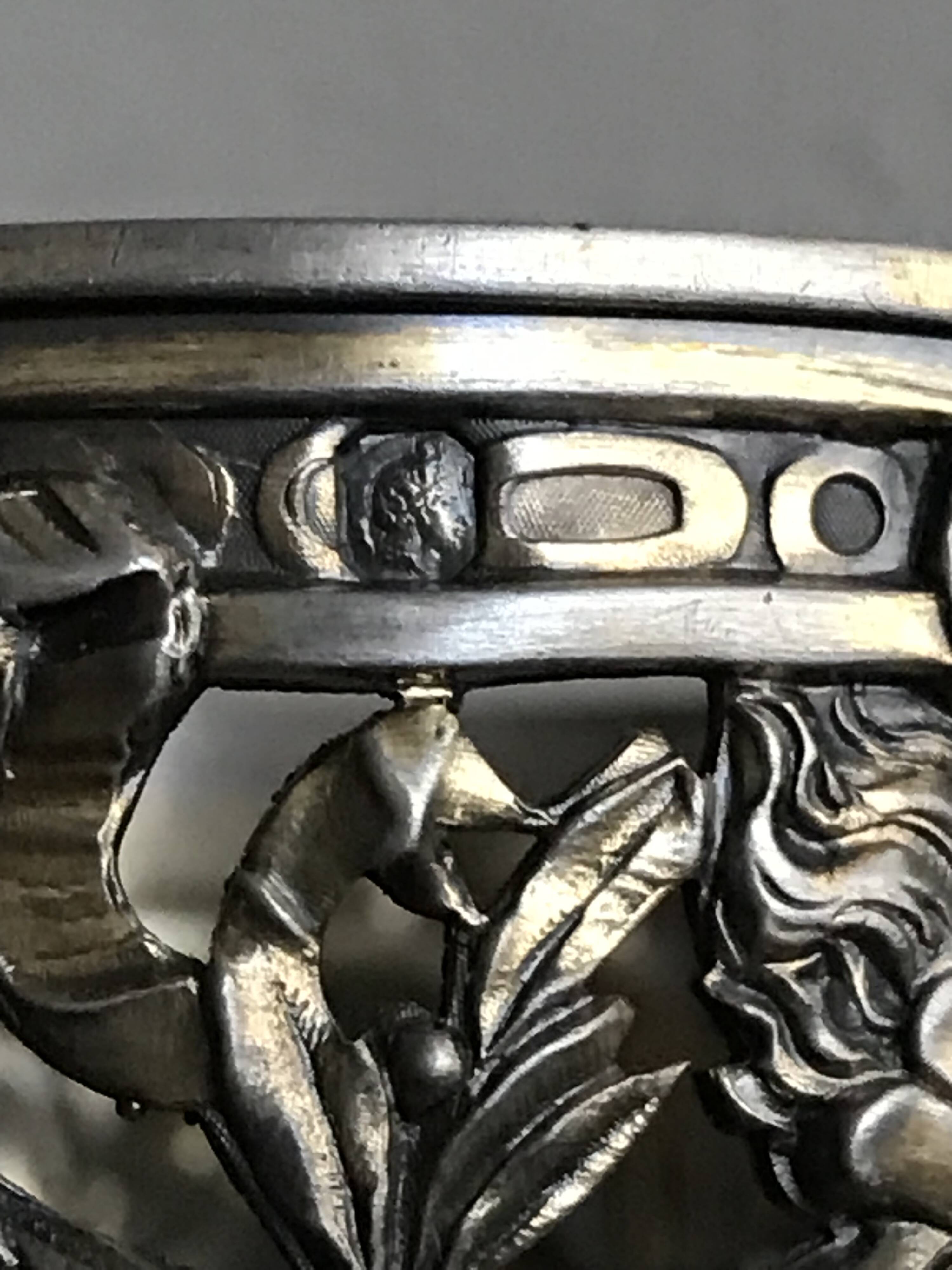 Antique crystal and solid silver tea glass