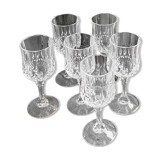 Cristal d’Arques Longchamp – Set de 6 verres à pied n 7 – Vintage 24% PbO