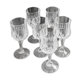 Cristal d’Arques Longchamp – Set de 6 verres à pied n 7 – Vintage 24% PbO