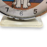 Tintin alarm clock bayard animated mechanical metal 1960s