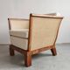 Art Deco club chair in walnut and cane, Austria 1920s