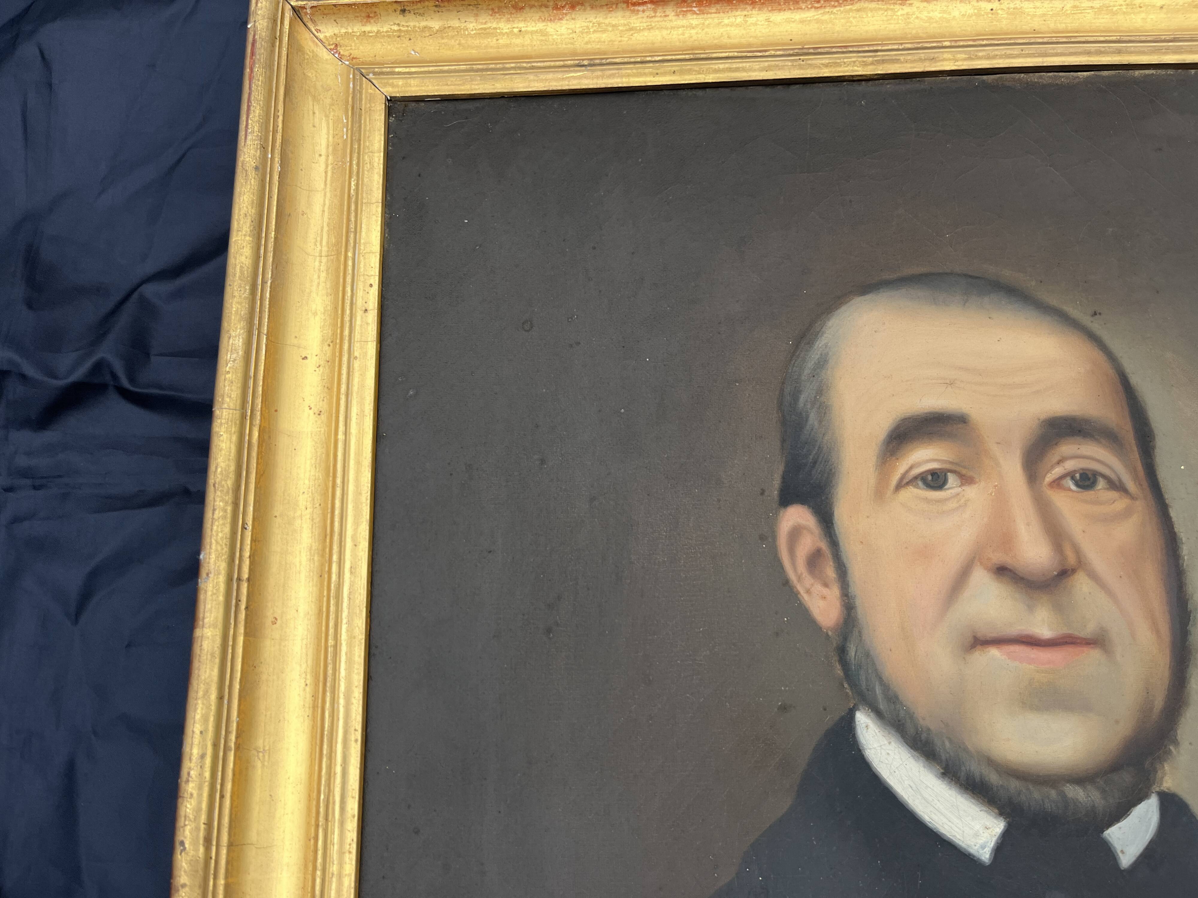 Painting Portrait of a Man – attributed to Basile Lemeunier (1852-1922), dated 18