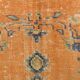 6x9 Pumpkin Orange Turkish Vintage Rug, 187x271 Cm