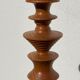 Large vintage Scandinavian turned wooden candle holder