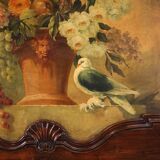 Italian mantelpiece mirror in wood from the 20th century