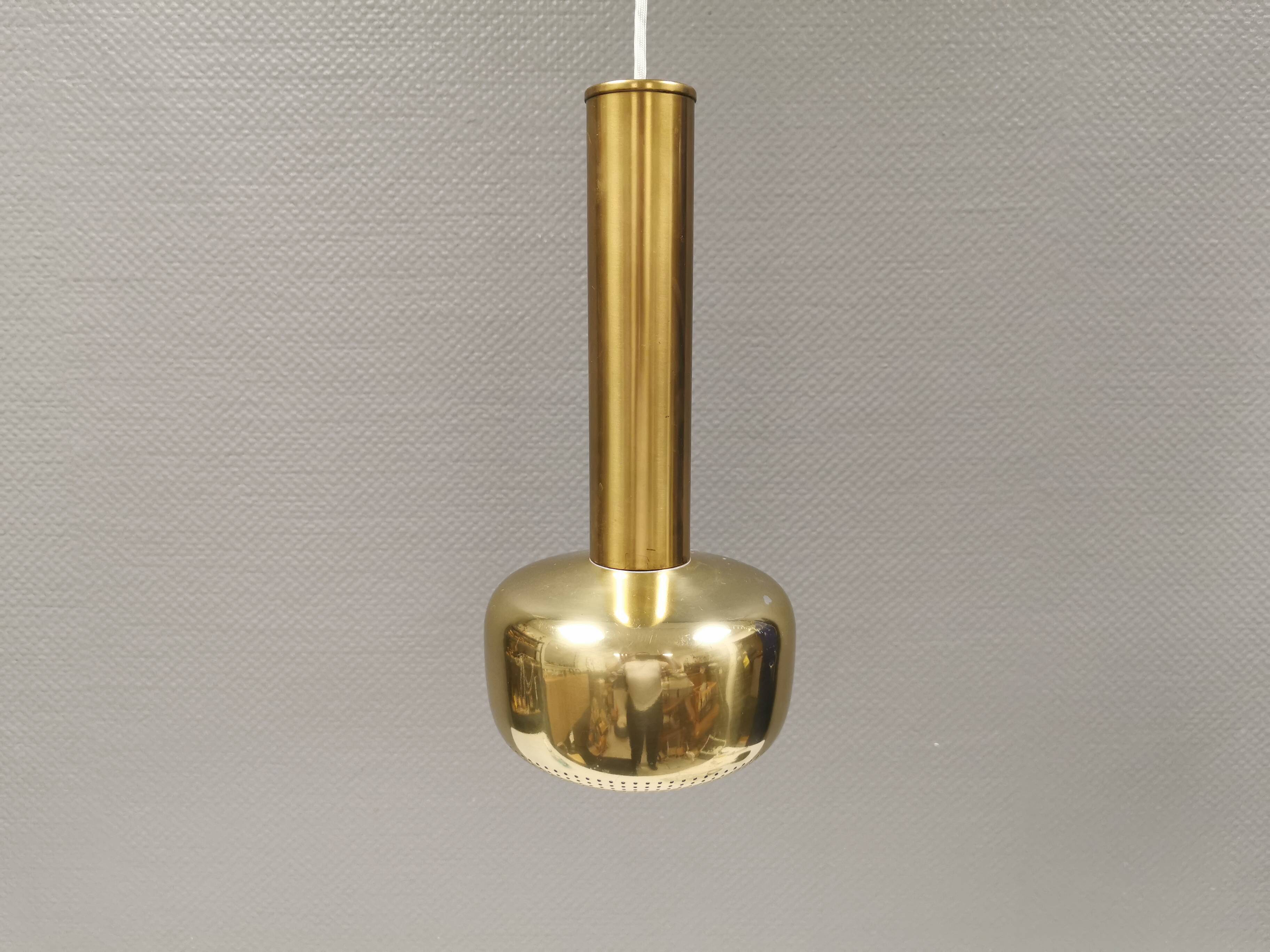 VERY rare original Vilhelm Lauritzen Gold Pendant for Louis Poulsen Denmark.