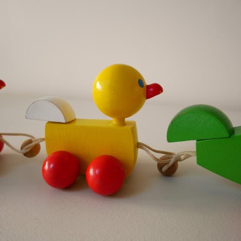 Pulling wooden ducks