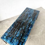 Metal and ceramic coffee table by J. Belarti, circa 1970