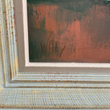 Tableau huile sur toile signe waly