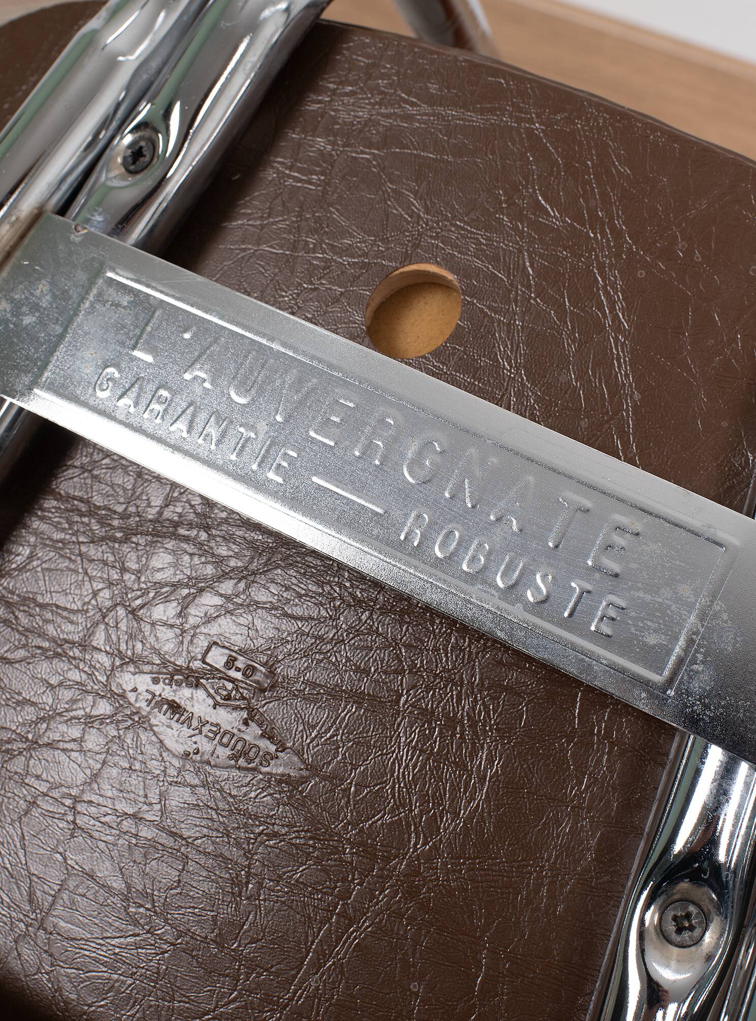 Vintage chrome chair, l'auvergnate brand