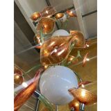 Contemporary flowers murano glass cascade chandelier