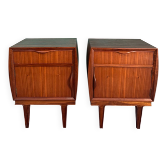 Paire de tables de chevet vintage scandinave