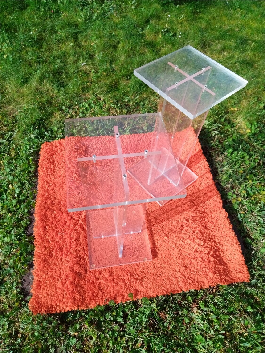 Pair of Plexiglas fifth wheel David lange