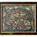 Unknown, Untitled, 1968, Chalk & Acrylic, Framed