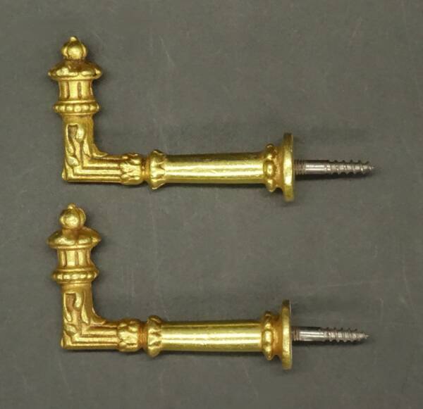 Pair of Louis XVI style coat hooks - gilded bronze