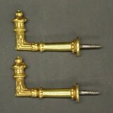 Pair of Louis XVI style coat hooks - gilded bronze