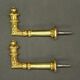 Pair of Louis XVI style coat hooks - gilded bronze