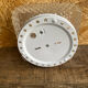 Square Ceiling Light Fixture, Vintage Moulded Glass + White Metal Support #