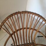 Pair of rattan basket chairs