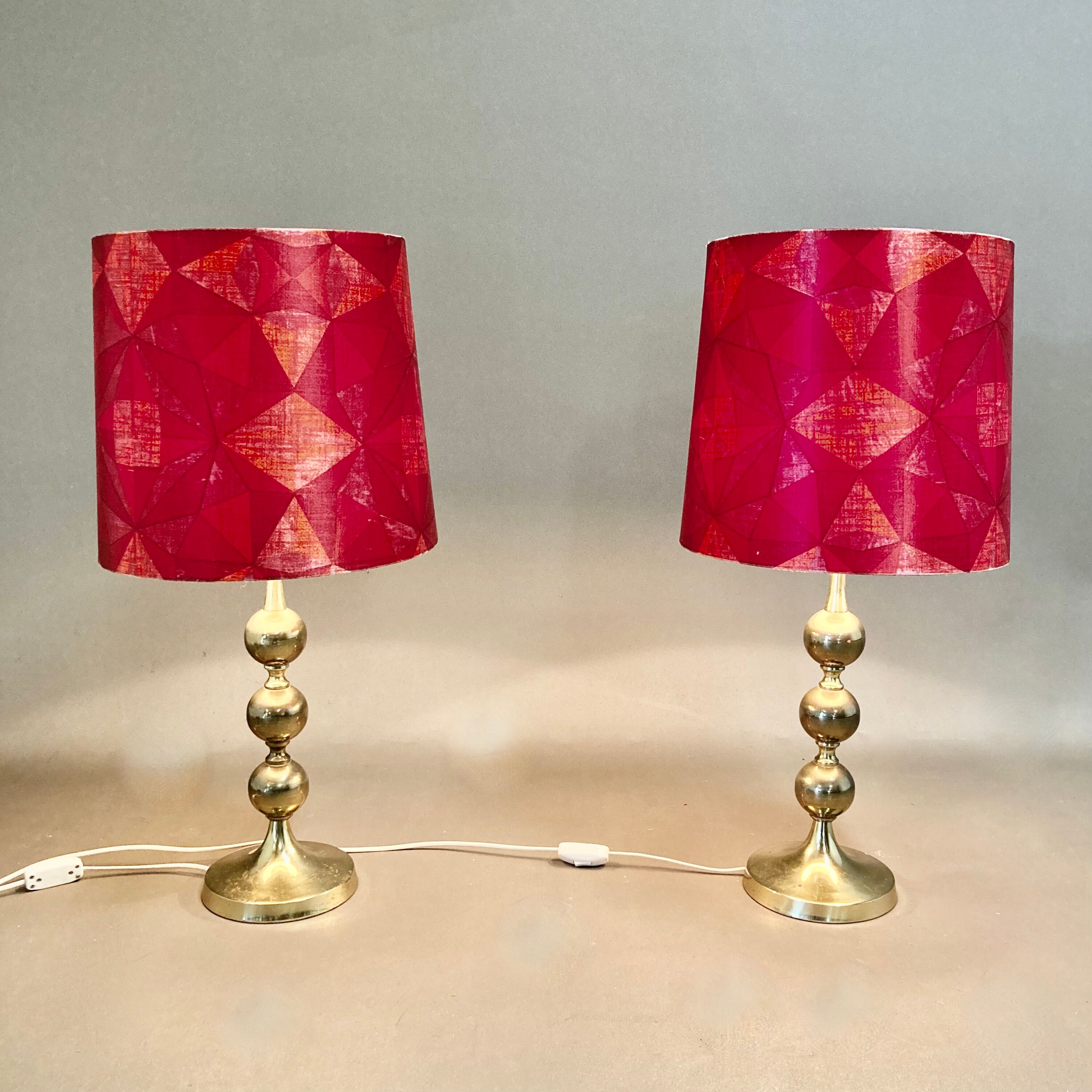 Pair of lamps scandinavian design 1950