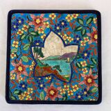 Vintage Longwy enamel trivet