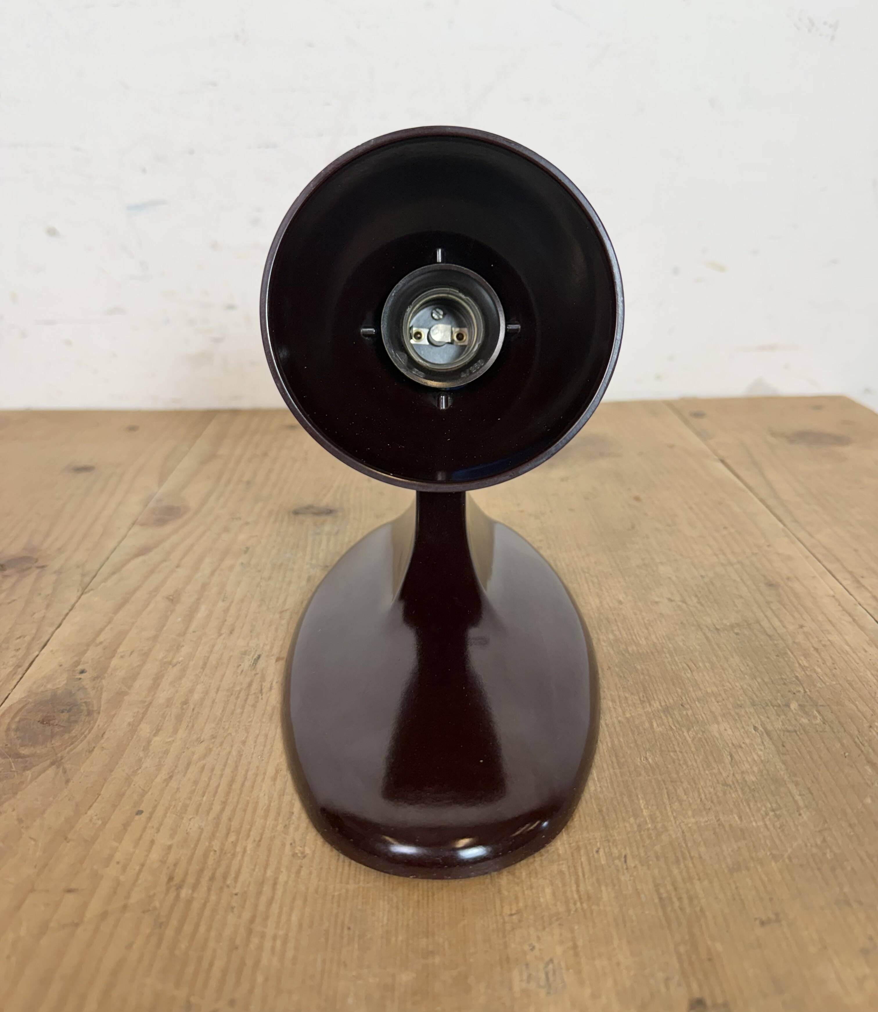 Vintage Midcentury Brown Bakelite Wall Light, 1950s