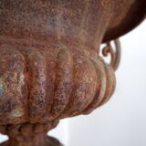 Cast iron Medici vase on base