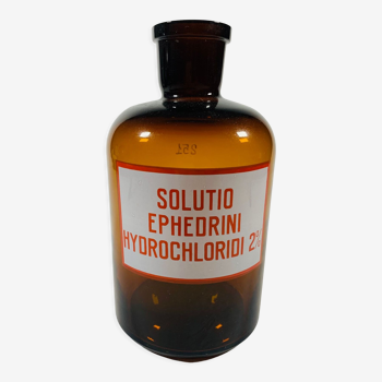 Vintage pharmacy bottle Solution Ephedrini Hydrochloridi 2% - Soviet laboratory, Estonia