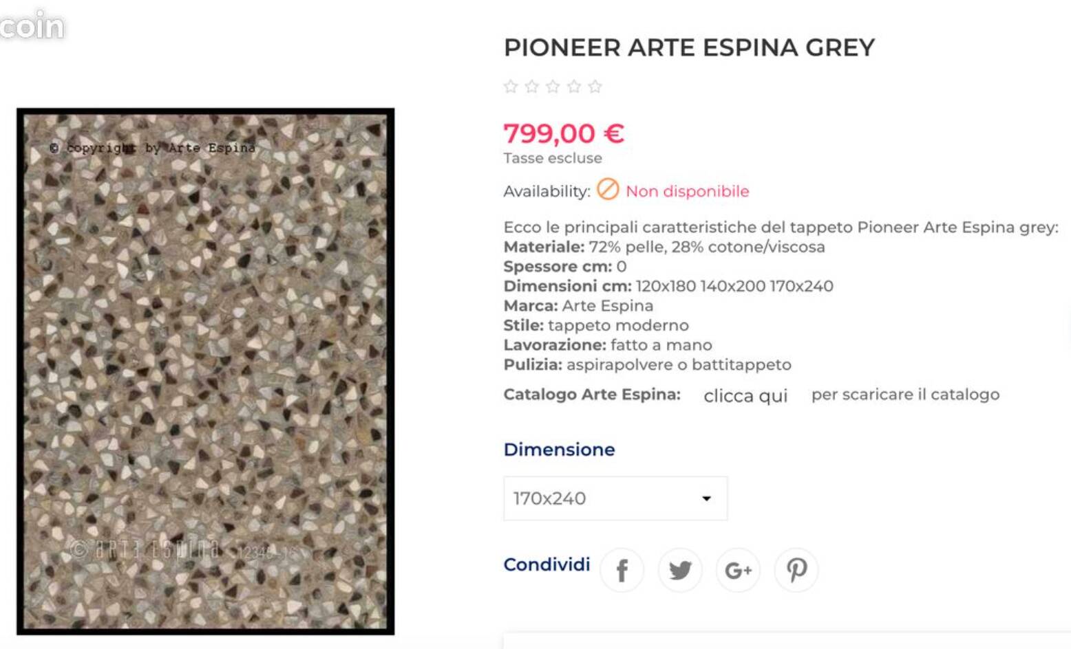 Arte Espina rug – 170 × 240 cm
