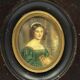 Antique Miniature Oil Painting of a Female Portrait, Late 19th Century