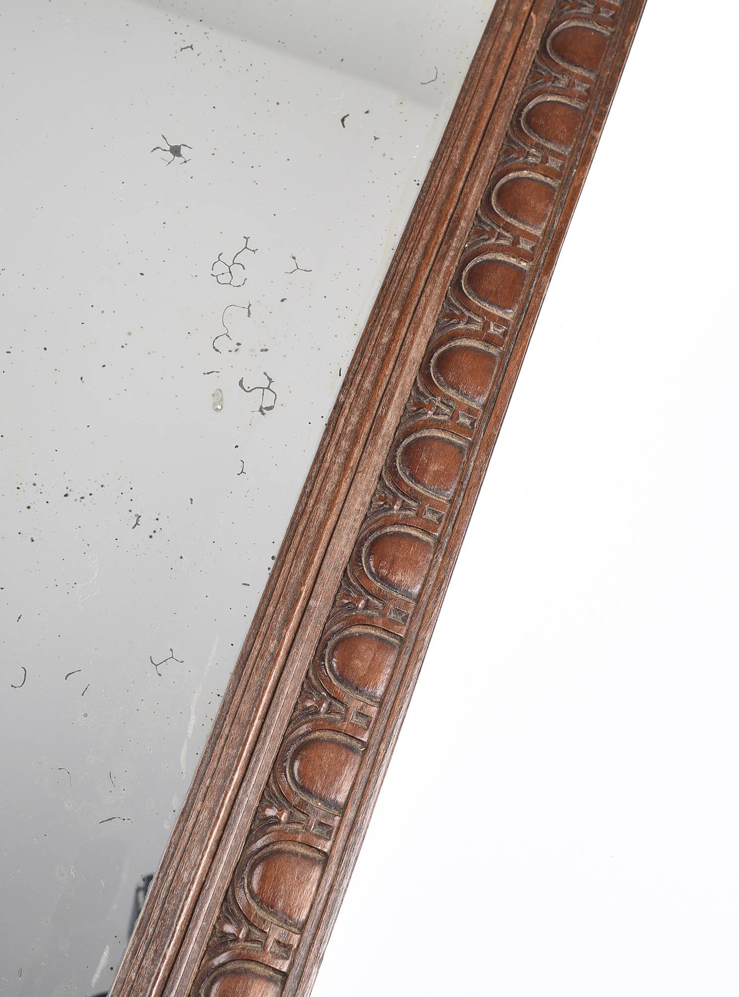 Large rectangular mirror, vintage art deco, dated 1926