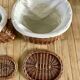 Pair of 60s rattan storage baskets