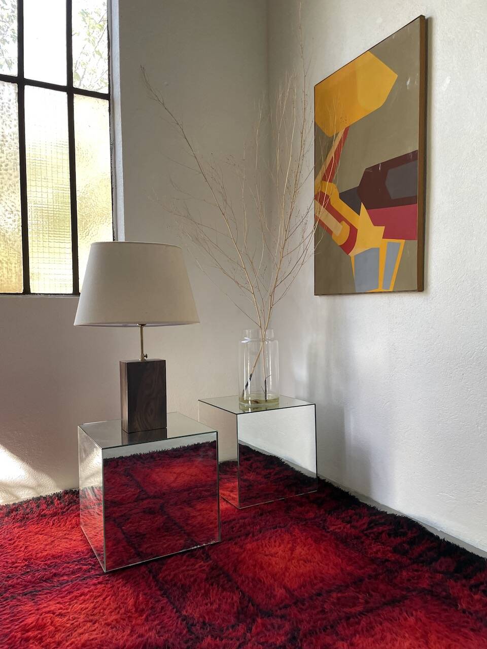 1950s wooden table lamp