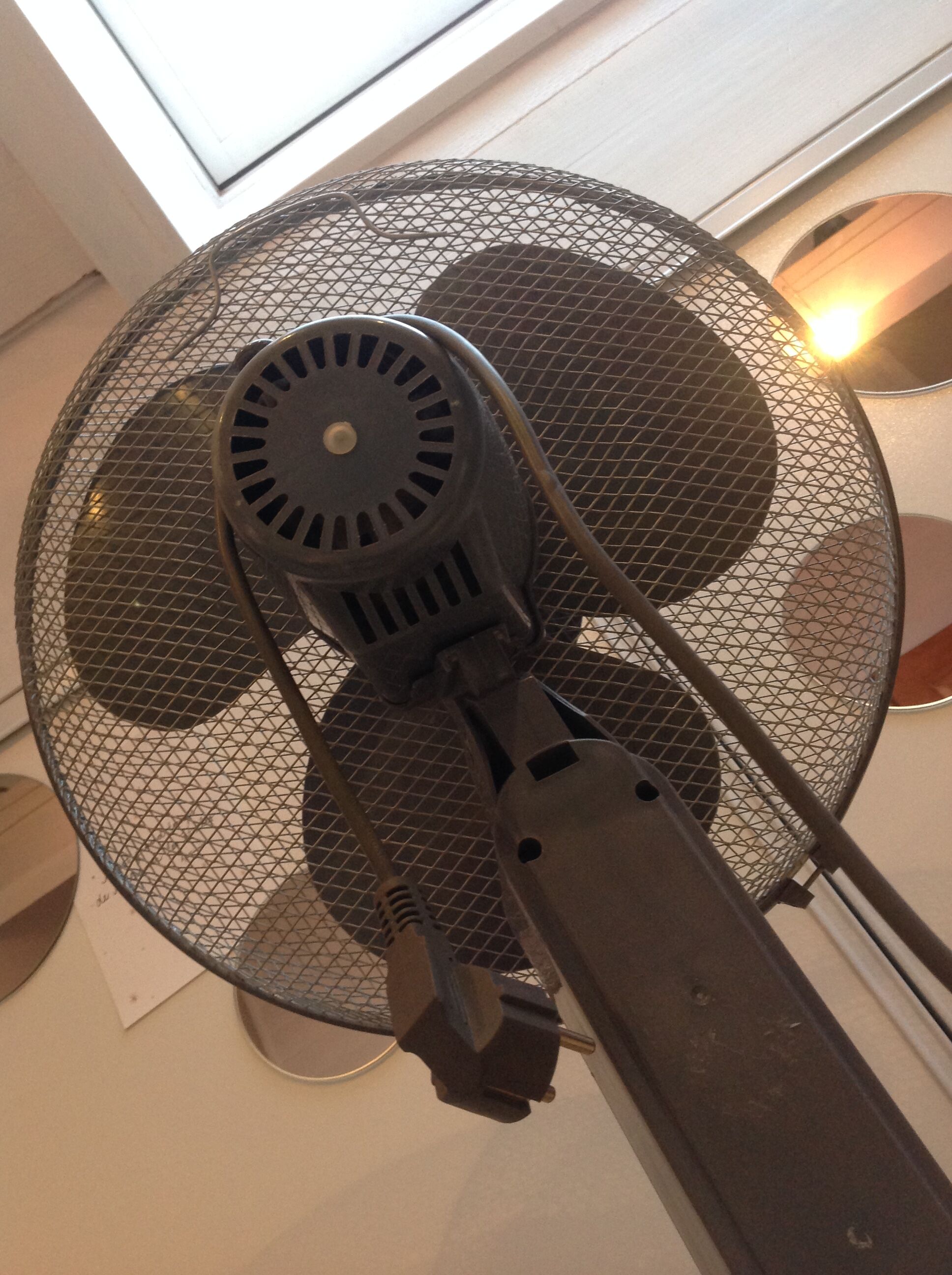 Anthracite grey fan on foot tripods 70/80